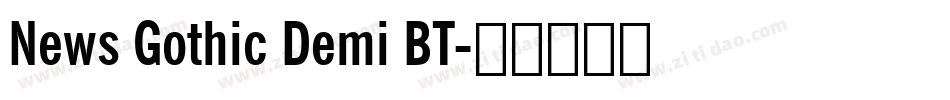 News Gothic Demi BT字体转换